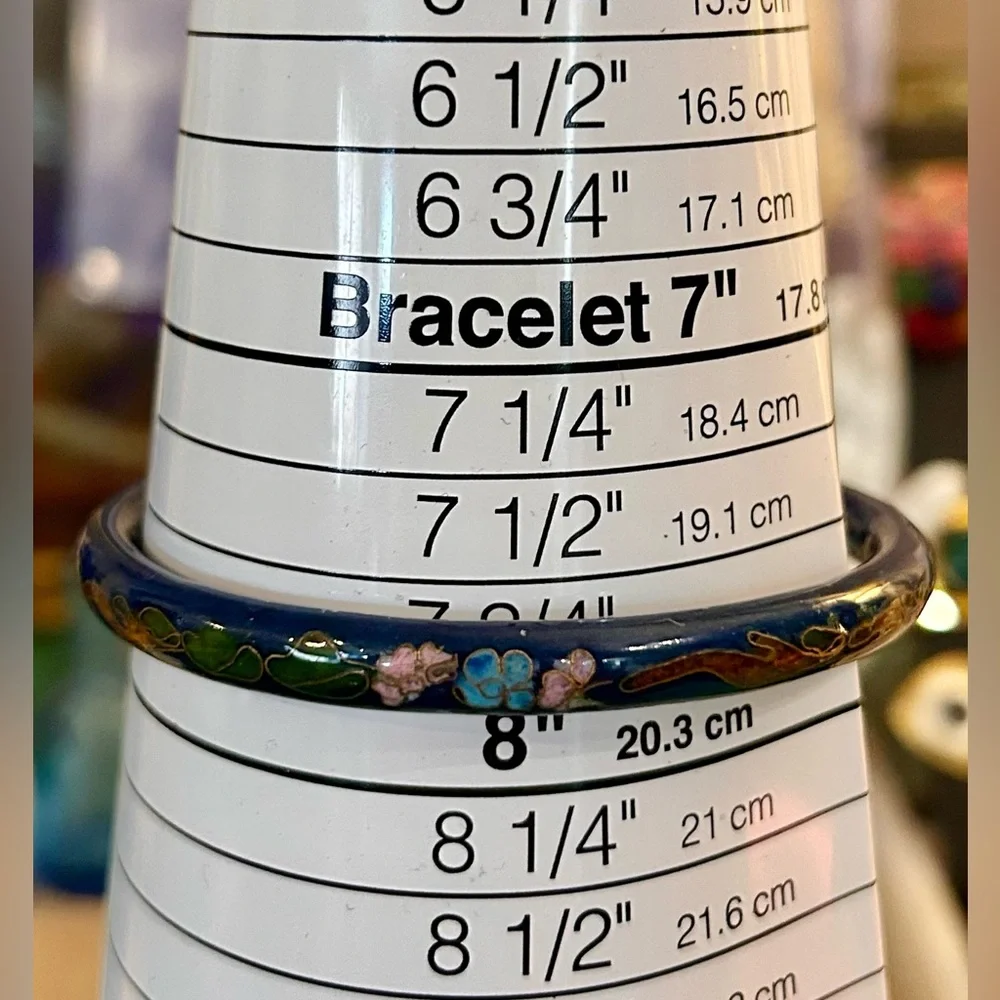 Beautiful Cobalt Blue Cloisonné Bangle Vintage